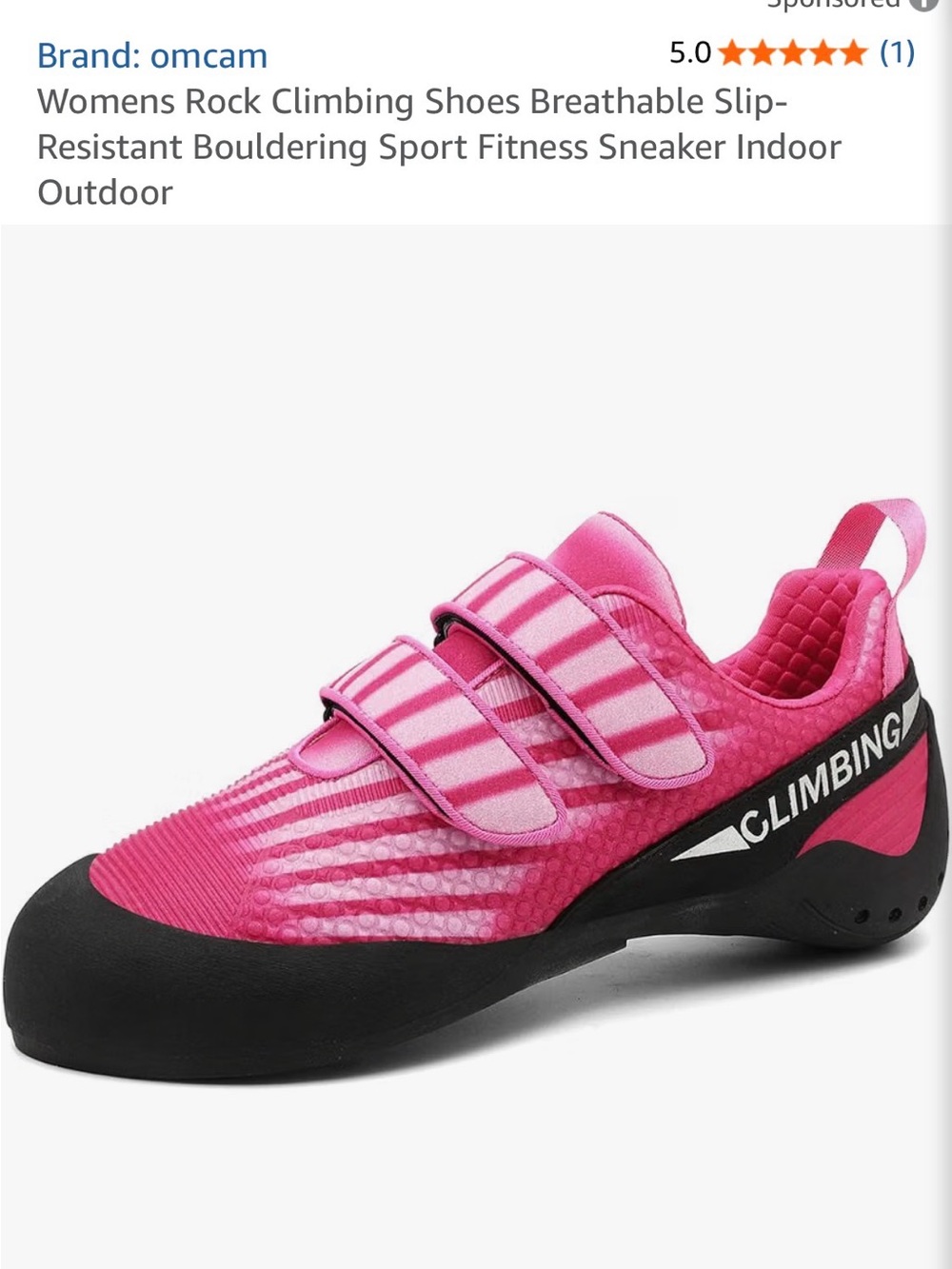 Women's Pink Climbing Sneakers with Dual Straps